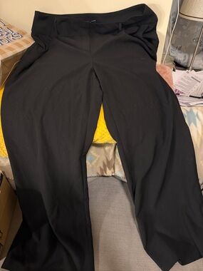 Wide Leg Women's Pants - Black